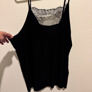 Boohoo Black Lace Trim tank - Women's